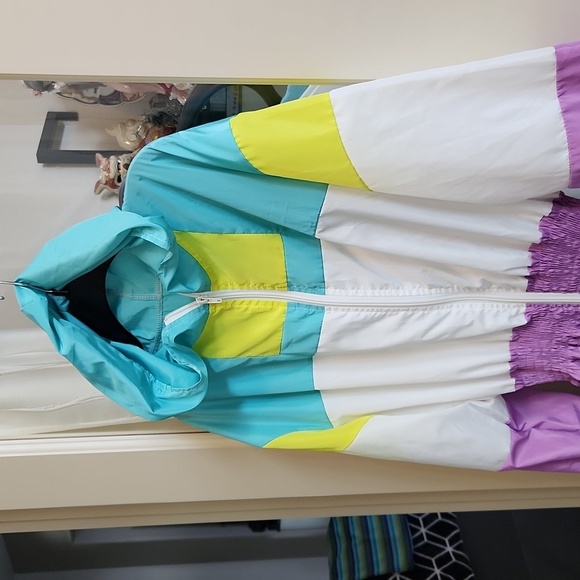 Vintage Color Block One Piece Jumpsuit Track Suit - Picture 3 of 6